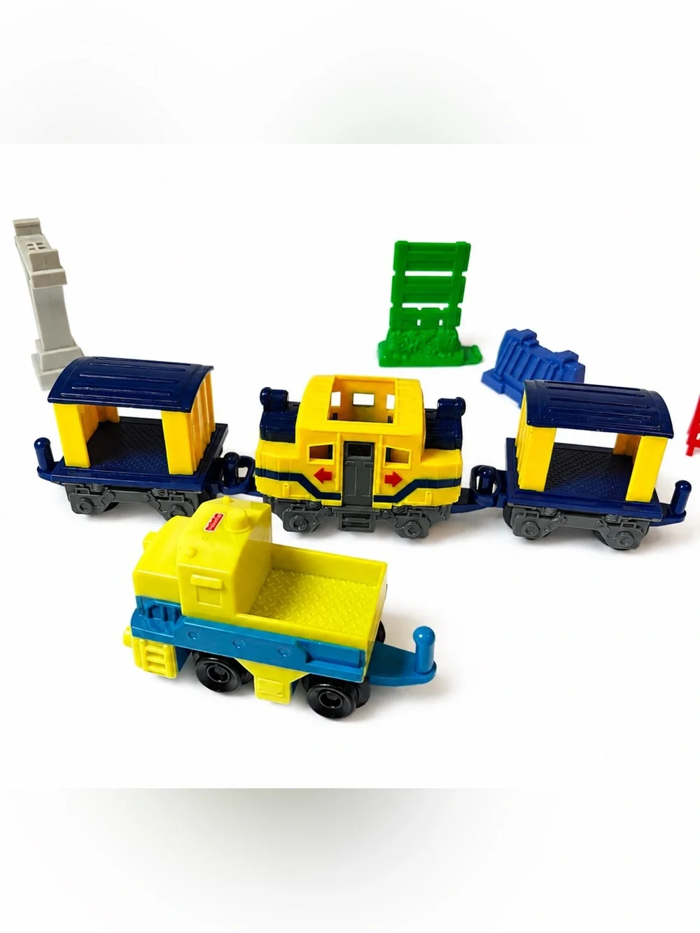 Fisher Price GeoTrax Train & Replacement Parts Lot 12 Pieces Woo Hoo Opie